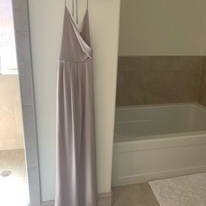 HMS blush pink halter maxi high slit dress Medium